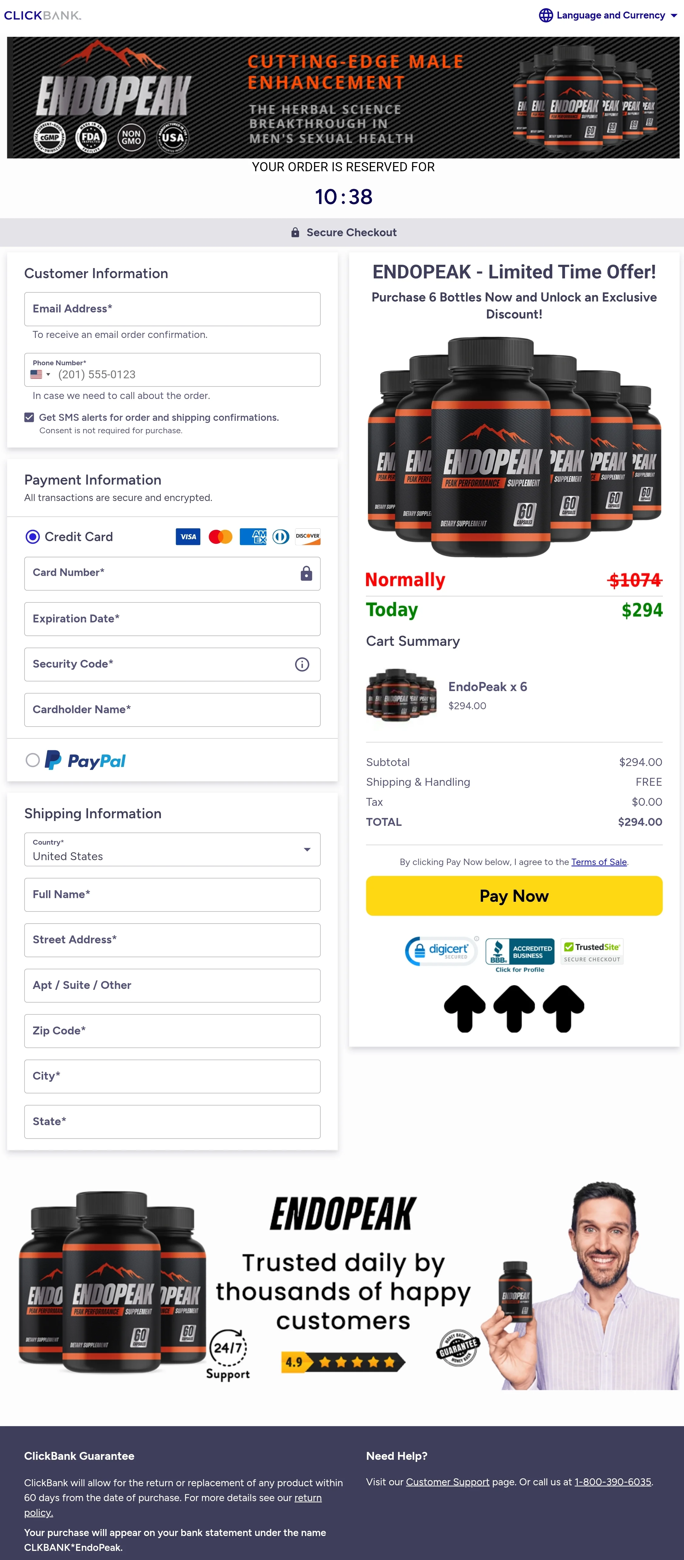 Eros Lift order form